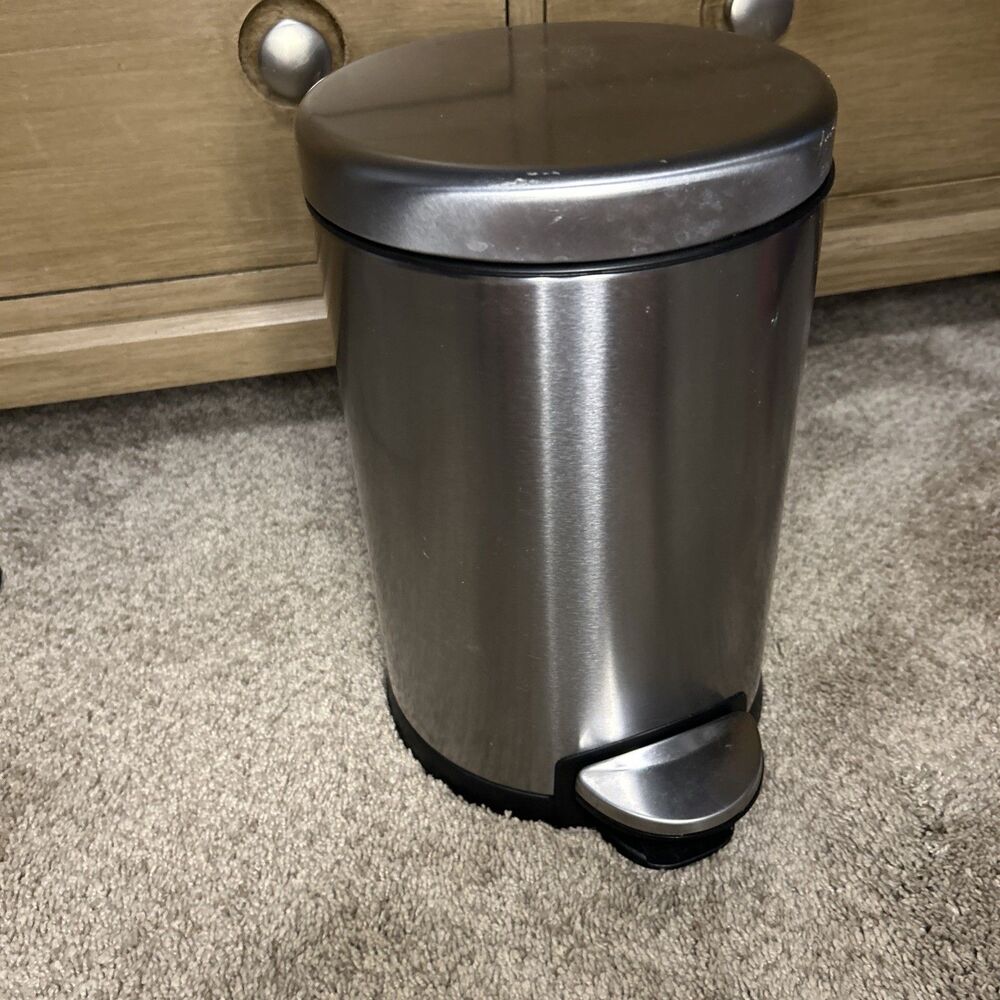 Simplehuman 4.5L Bathroom Step Trash Can Soft Close Stainless Steel Code A